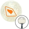 thumbnail image 1 of American Shifter  Orange Heart on a Card Clear Metal Flake Shift Knob with M16 x 1.5 Insert Shifter, 1 of 1
