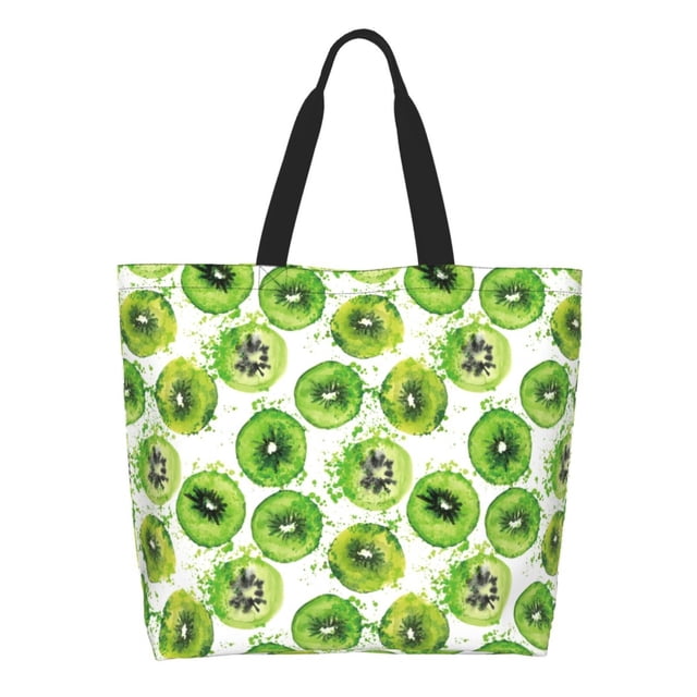 Easygdp Green Kiwi Bolsas Tote para Mujer, Bolsos de Hombro para Viaje, Bolsos de Mano de Gran Capacidad para Compras y Trabajo