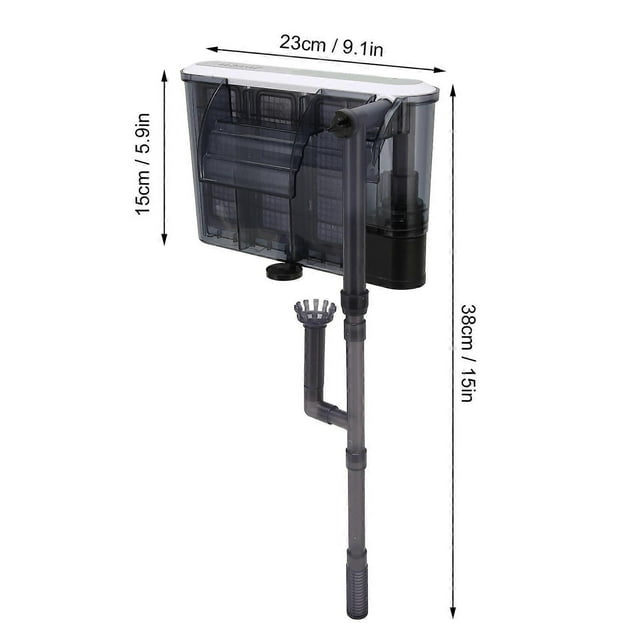Fish Tank External Hanging Filter Oil Removal Film Waterfall Circulation Oxygenation Quiet Energy Saving Aquarium Filter EU Plug 220V