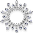 thumbnail image 4 of 14K White Gold Sapphire And Diamond Snowflake Chain Slide (Width 18.4) (Length 18.4) - Jbsp, 4 of 5