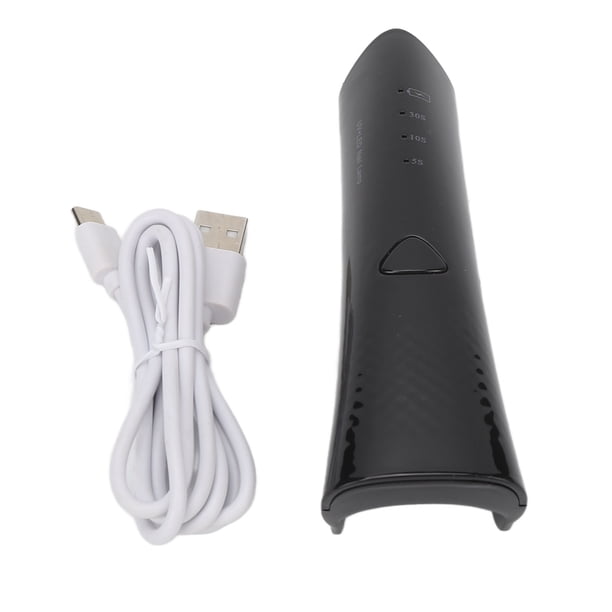 Mini lámpara UV para uñas, iluminación de 180 grados, 3 velocidades, secado rápido, luz de curado de esmalte de uñas negra