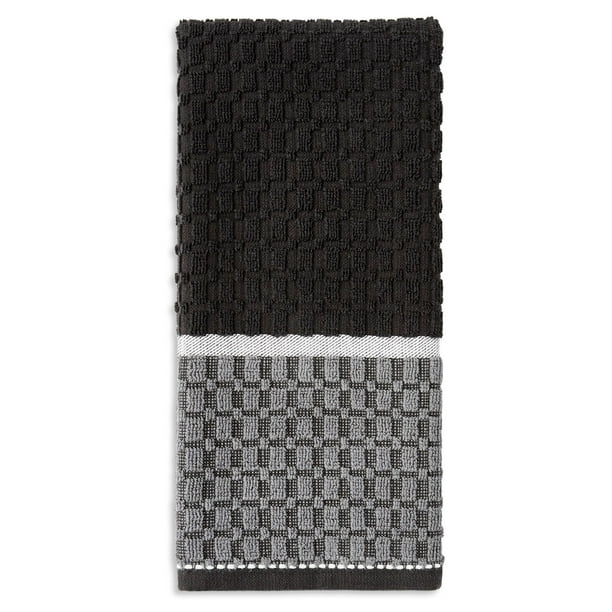 Mainstays Siena Kitchen Towel Black 1 Piece Walmart Com Walmart Com