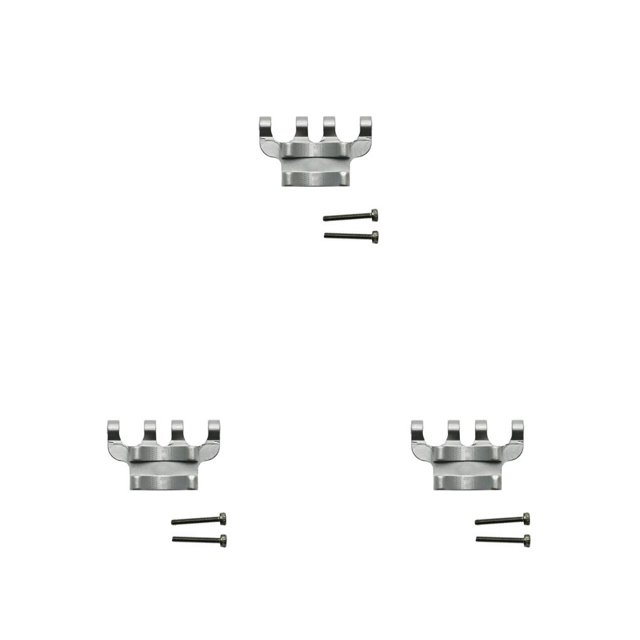 Vogacara Asiento de varilla de eje trasero, herramientas prácticas de varilla trasera RC, reemplazo de pieza de automóvil RC para simulación 1/24, Plata 3piezas Vogacara CBP205510