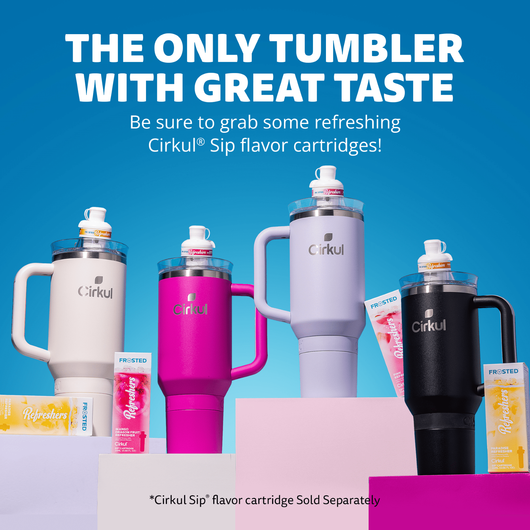 Gobelet All-Day StrawSipMC de Cirkul, 40 oz, fleur de cerisier (rose clair) Gobelet All-Day StrawSip™ 40 oz fleur de cerisier