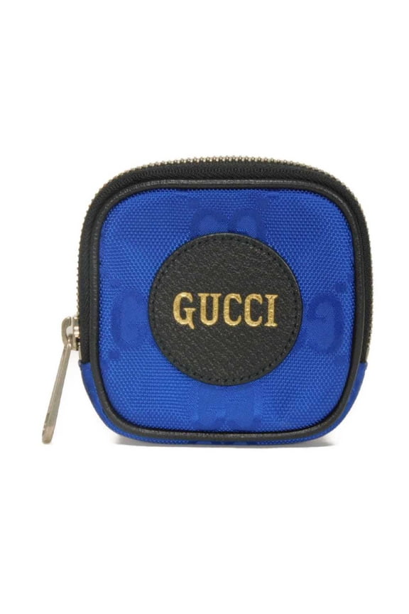 Pre-Owned Gucci Off the Grid Mini Coin Case, Embossed Double G Logo, Black with Key Hook, GG...