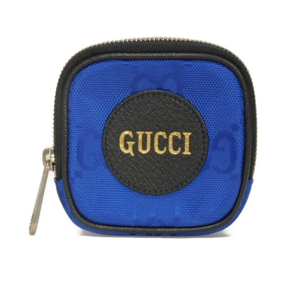 Pre-Owned Gucci Off the Grid Mini Coin Case, Embossed Double G Logo, Black with Key Hook, GG...