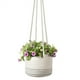 thumbnail image 3 of Maceta colgante para plantas, cesta trenzada para plantas, maceta de interior, soporte para plantas, organizador de almacenamiento de plantas con cuerda de algodón colgante, 3 of 8