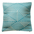 thumbnail image 3 of Fab Habitat Outdoor Premium Recycled Plastic Pillow - Waterproof, Fade Resistant - Modern Geometric - Patio, Porch, Deck, Balcony - Tokyo - Teal - 16.5" x 16.5", 3 of 9