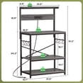 thumbnail image 4 of Amadwell Kitchen Bakers Rack with Power Outlets, 31.5" Large Microwave Stand, Coffee Bar Station, 4 of 9