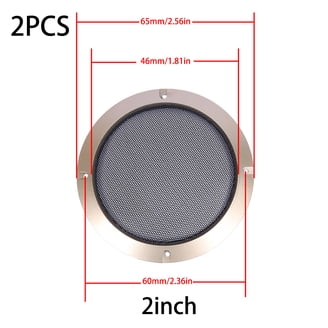 Set Of FOUR 6-Inch Waffle Pattern Speaker Grills With Clips & Screws - For Car, Home, DJ Use