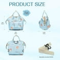 thumbnail image 4 of Small Diaper Bag Crossbody, Convertible Mini Diapers Backpack 4 in 1 w/Shoulder for Stroller, Travel, Small Mommy Daiper Tote with Insulated Pockets, Compact Baby Bag for Mom (Sky Blue Animal), 4 of 4