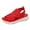Red, variant on Women Sandals Open Toe Mesh Sandals Flat Sole Casual Shoes Breathable Summer Footwear For Daily Casual Outfits ,Us Size:7.5
