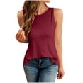 thumbnail image 2 of Byworldtasic Tank Tops for Women Flowy Sleeveless Top Open Back Criss Cross Tank Casual Summer Shirts, 2 of 8
