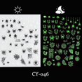 thumbnail image 3 of Glow In The Dark Halloween Nail Art Stickers - Skull, Bat, Spider Web, And Cat, 3 of 5