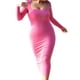 thumbnail image 3 of Txlixc Vestido largo y recortado para mujeres vestido de punto sólido, brazalete de cuello cuadrado, vestido de manga larga, vestido ajustado del Club de fiestas de primavera y otoño Txlixc moda, 3 of 5