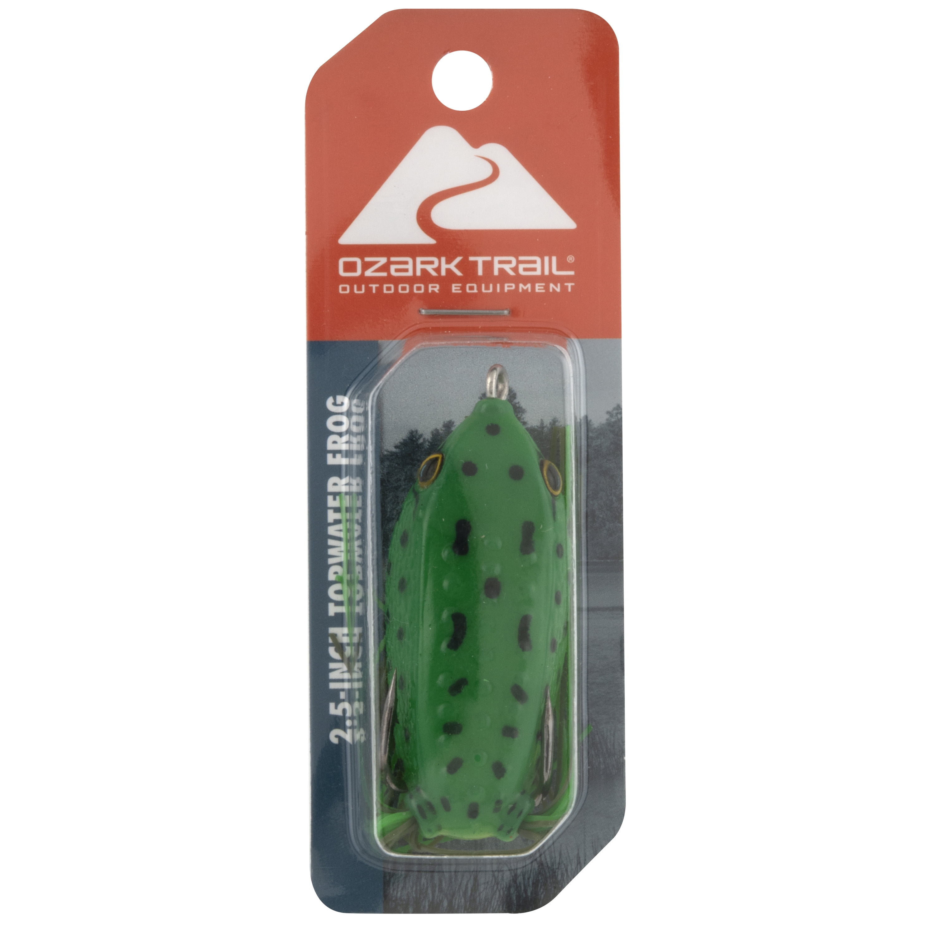 (3 pack) Ozark Trail 2.5" Topwater Frog Lure for Bass Fishing, Bass