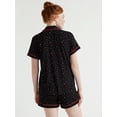 thumbnail image 6 of Joyspun Women's Dreamy Soft Collection Notch Collar Top and Shorts Pajama Set, 2-Piece, Sizes XS-3X, 6 of 8