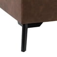 thumbnail image 3 of CorLiving Linden Brown Upholstered Square Storage Ottoman with Metal Legs, 3 of 9