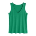 thumbnail image 6 of FUYUDY Women Slim Fit Basic Solid Color Deep V Neck Tank Tops Sleeveless Casual Stretch Soft Comfortable Summer Wear Relaxed Fit Female Camisole, 6 of 6