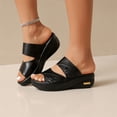 thumbnail image 4 of HAJWOH Orthopedic Casual Sandals for Women Arch Support Summer Flat Sandals Wide Width Slip on Non Slip Sneakers Comfort 2026 Foam Shoes Black 41, 4 of 4