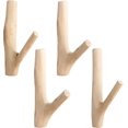 thumbnail image 1 of 4 Pieces Natural Wood Hook,wooden Hook,cylinder Wall Coat Hook Decorative Hook,wooden Hook For Hanging Coats Hats Bags Towels(width 2 - 3 Cm), 1 of 5