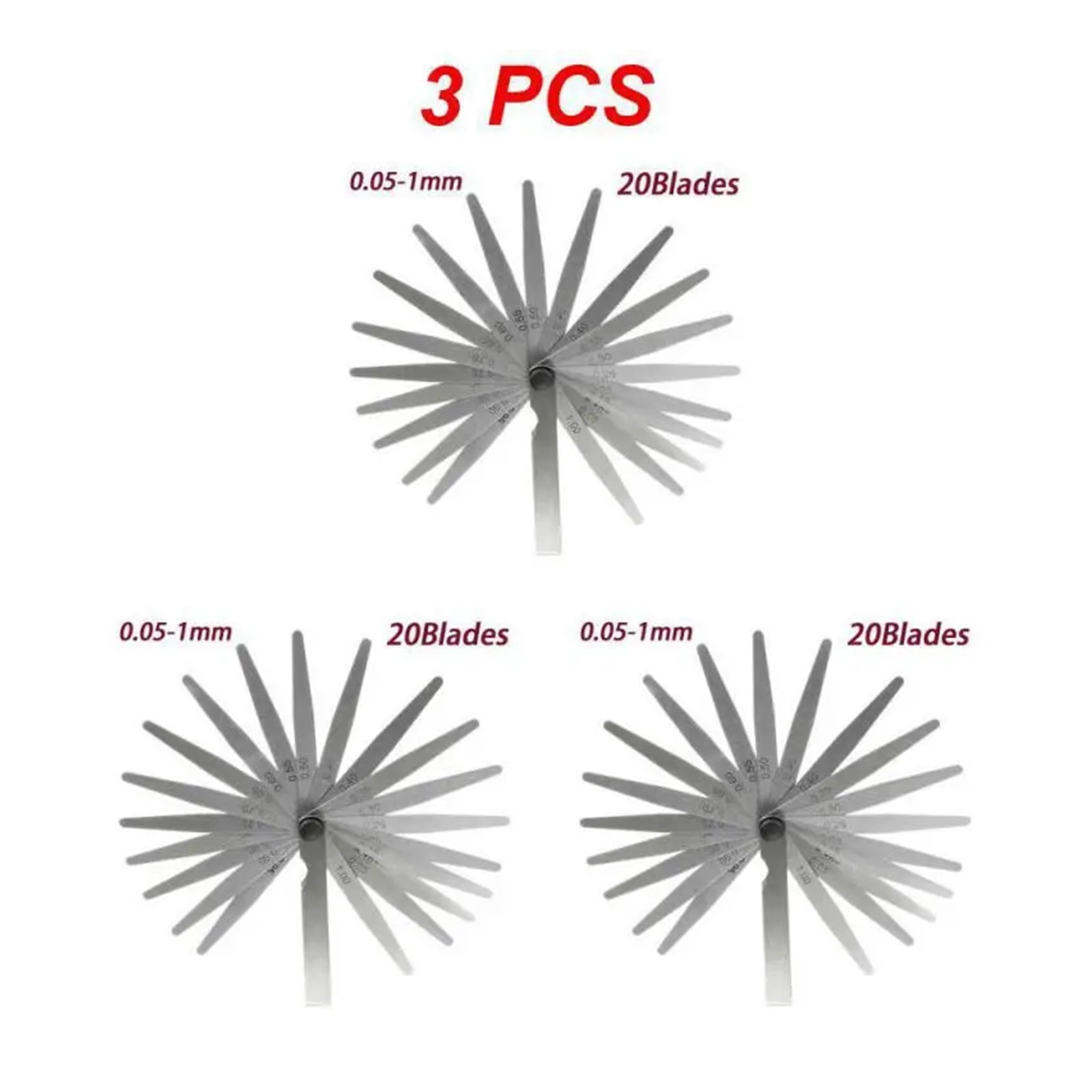1~10PCS Blades Feeler Gauge Thickness Gauges Measurment Tool Gap Wedge for Engine Valve Adjustment 0.02-1mm Percision Measuring ,Corrosion-Resistant
