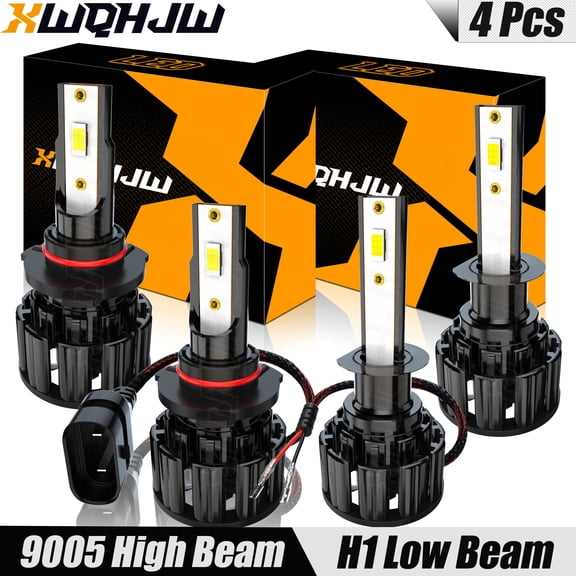 For Nissan Altima 2004-2006 Hi/Low Beam H1 9005 LED Headlight Bulbs Combo Kit Pack of 4