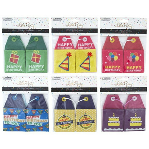 Happy Birthday Felt-Like Gift Card Holder 12 Pack
