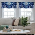 thumbnail image 4 of LALILO Kitchen Curtain Valance Tribal Ornament Rod Pocket Window Curtain 52"x 18" Set of 2, 4 of 7