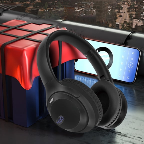 Wireless Gaming Heaadphone, maho Wireless Headband 5.3 Bluetooth Headset Digital Music Headset Suitable For Sports, Leisure,Black