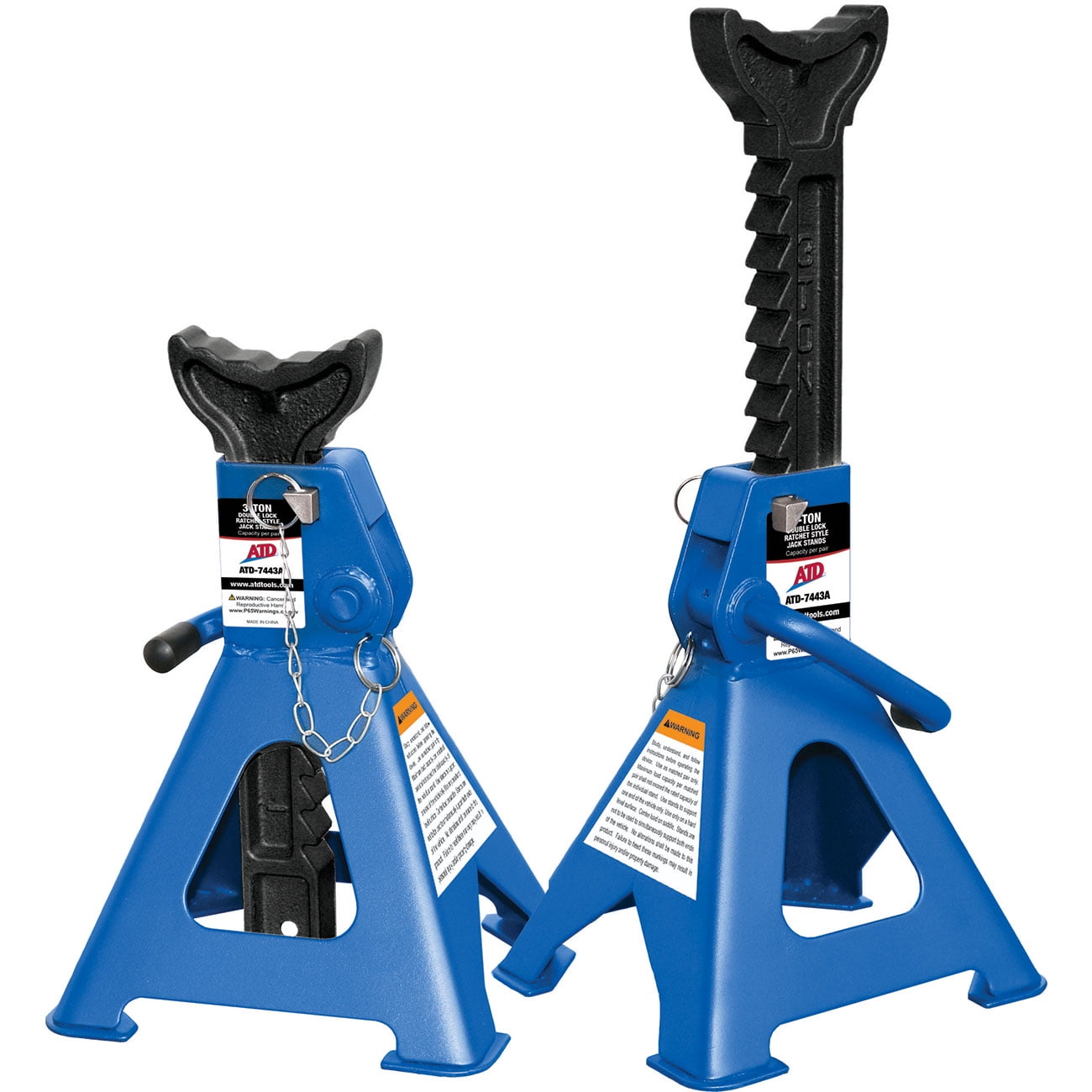 ATD Tools 7443A JACK STANDS DOUBLE LOCK3 TON - PAIR ATD-7443A