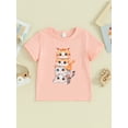 thumbnail image 4 of Gupgi T-Shirts Chat pour Petites Filles T-Shirts Manches Courtes Col Rond Hauts 1 -8 Ans, 4 of 8