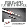 thumbnail image 6 of Real Avid Pin Punch Set & Hammer Non-Slip Magnetic Bench Block , 10 Standard Nickel-Plated Steel Pin Punches, 4 Interchangeable Hammer Heads, 6 of 10