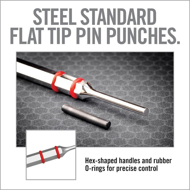Real Avid Pin Punch Set & Hammer Non-Slip Magnetic Bench Block