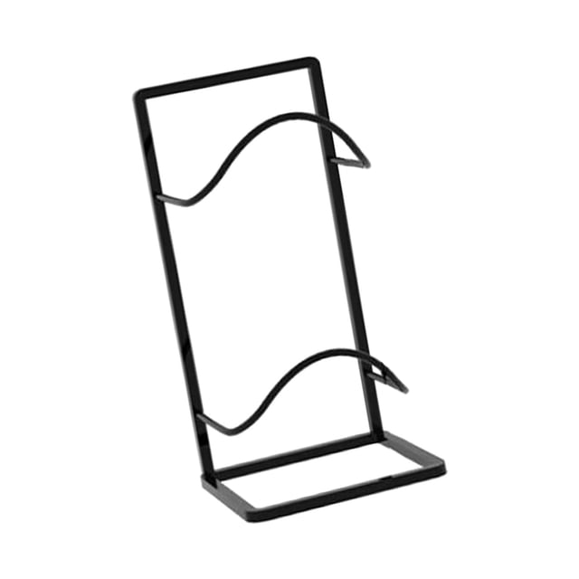 Lijie Basketball Ball Storage Rack Shelf 2 Layer Iron Bracket Multipurpose Ball Holder black