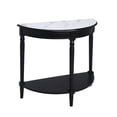 thumbnail image 2 of French Country Half-Round Entryway Table with Shelf in Black Wood Finish, 2 of 5