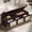 Espresso, variant on DRNANLIT Entryway Storage Bench with Rattan Drawers & Tufted Cushion, White, for Hallway, 48-Inch