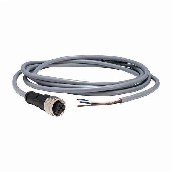 Telemecanique Sensors Cordset,16.4 ft.,Gray,250VAC/300VDC XZCPV1141L5