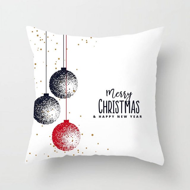 Funda de almohada de cuero con diseño de melocotón navideño Funda de almohada navideña para sofá Funda de cojín para el hogar