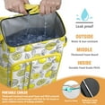 thumbnail image 2 of Travel Cooler Bag - Lemon Camping Beer Cooler Backpack with Bottle Opener- Waterproof Insulated Picnic Backpacks - Cooler Bag for Beach, 2 of 6