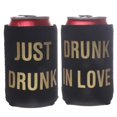 thumbnail image 2 of Enfriador de bebidas divertido Soporte de cerveza de neopreno DRINK IN LOVE JUST DRINK Zulema Cerveza puede refrigerador, 2 of 7