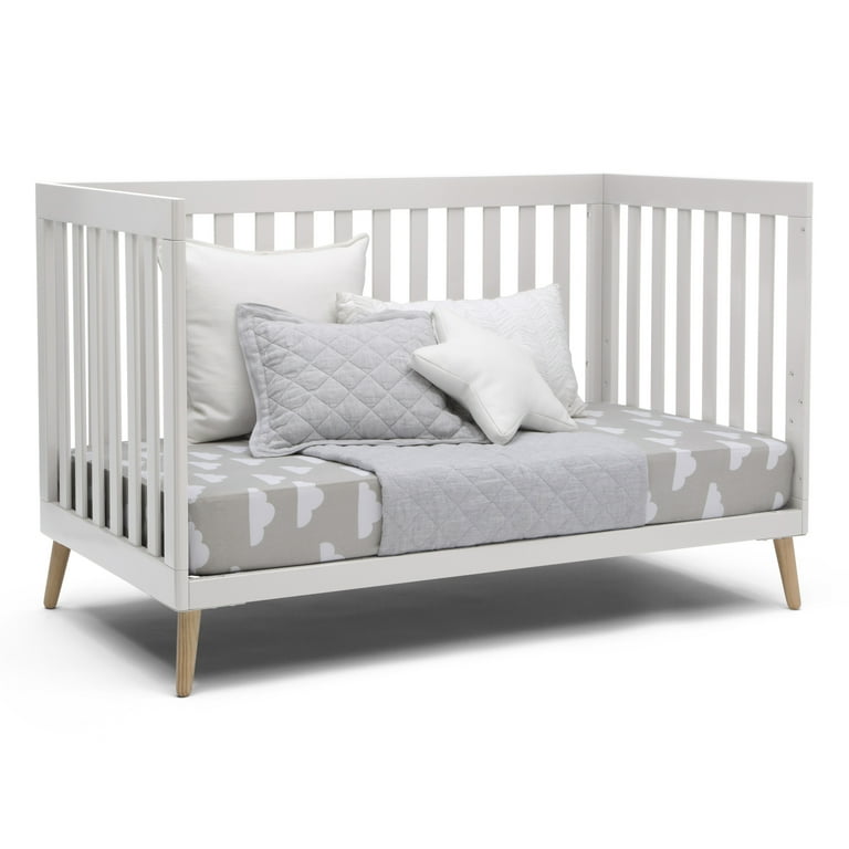 Delta Children Essex 4-in-1 Convertible Baby Crib, Bianca White