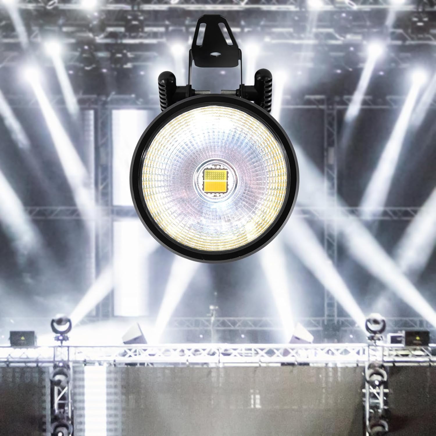 Spotlight LED Stage Lights 200W COB Stage Par Lights Cool White and Warm White Uplighting Metal Housing Strobe Light Bright for Church Wedding Concert Theater Photostudio
