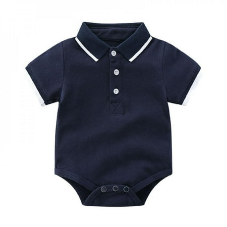 

Promotion!Toddler Baby Boys Cute Cotton Solid Short Sleeve Romper Jumpsuit