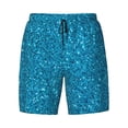 thumbnail image 4 of Lsque Mens Swim Trunks Blue Glitter Pattern - Bathing Suit Compression Liner - Beach Swim Shorts Swimwear - (S-3XL) - Stretch Quick Dry -X-Large, 4 of 9