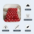 thumbnail image 5 of Valentines Day Decorative Throw Blanket Red Love Heart Throw Blanket Girlfriend Wife Couple Gift Blanket for Couch Sofa Bed Soft Lightweight Fleece Blankets and Throws 50x60, 5 of 6