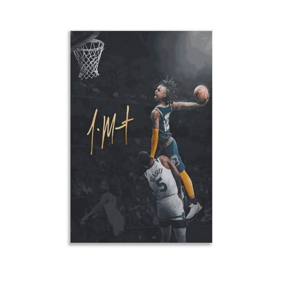 Ja Morant Poster Canvas Art Poster and Wall Art Picture Print Modern Family bedroom Decor Posters 16x24inch(40x60cm)