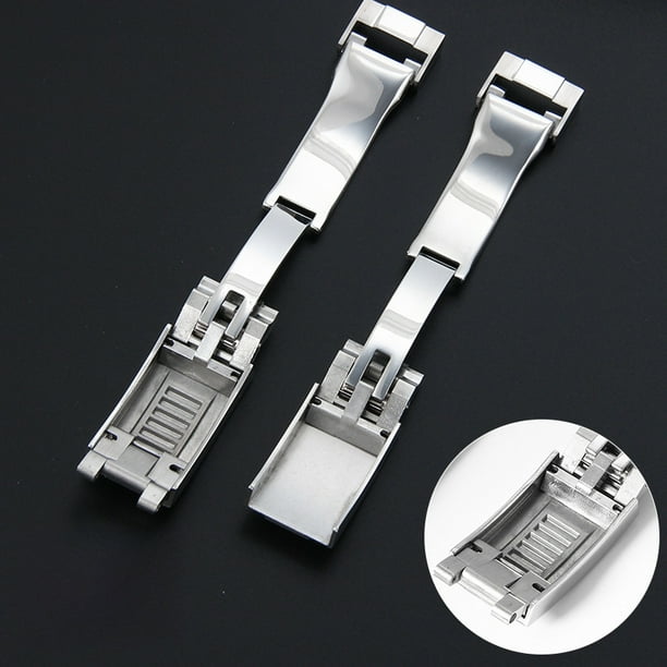 Hebilla de reloj de cinturón aplicable Hebilla de reloj de ajuste fino Hebilla de reloj de mariposa de acero inoxidable Hebilla de reloj