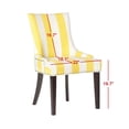 thumbnail image 5 of SAFAVIEH Lester 19''H Awning Stripes Dining Chair Set of 2 Yellow / White, 5 of 7