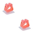 thumbnail image 4 of yingyy Plastic Mop Holder Portable Self-adhesive Solid Color Adorable Punch-free Bracket Indoor Household Kitchen Broom Rack Orange 2Set, 4 of 6